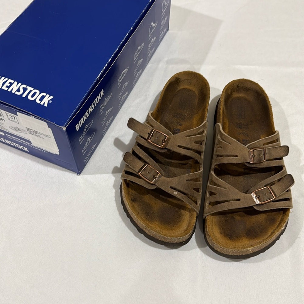 Birkenstock size 37 tabacco brown gently loved